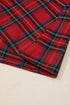 Tartan Plaid Square Neck Puff Sleeve Knot Waist Maxi Dress