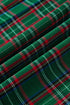 Tartan Plaid Square Neck Puff Sleeve Knot Waist Maxi Dress