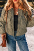 Teddy Collar Flap Pocket Quilted Puffer Jacket