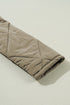 Teddy Collar Flap Pocket Quilted Puffer Jacket