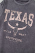 Texas Steer Graphic Mineral Wash Oversized Cotton Tee