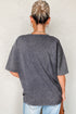 Texas Steer Graphic Mineral Wash Oversized Cotton Tee