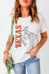 Texas Western Boot Graphic Print Crew Neck T Shirt