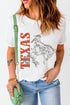 Texas Western Boot Graphic Print Crew Neck T Shirt
