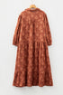Textured 3D Flower Ruffle Hem Plus Size Maxi Dress