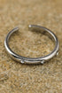 Textured Alloy Rhinestone Adjustable Opening Trio Ring Set