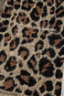 Textured Animal Print Open Front Pocketed Cardigan
