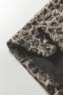 Textured Animal Print Short Sleeve Crew Neck Top