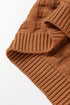 Textured Basketweave Knit Cap Sleeve Sweater Top