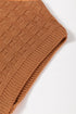 Textured Basketweave Knit Cap Sleeve Sweater Top