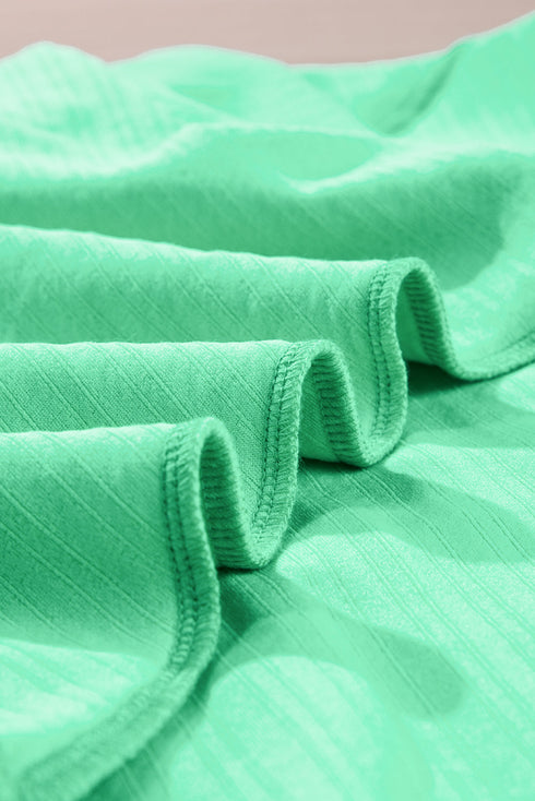 Textured Batwing Sleeve Tee Wide Leg Pants Plus Size Set