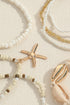 Textured Bead And Sea Life Charm Stackable Bracelets