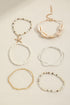 Textured Bead And Sea Life Charm Stackable Bracelets