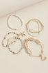 Textured Bead And Sea Life Charm Stackable Bracelets