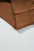 Textured Beaded Sleeve Lattice Knit Pullover Sweater