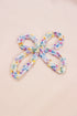 Textured Bow Applique Balloon Sleeve Pullover Sweatshirt