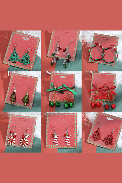 Textured Bow Knot Bell Charm Drop Earrings