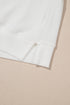 Textured Bowknot Pattern Corded Drop Shoulder Top