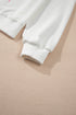 Textured Bowknot Pattern Corded Drop Shoulder Top