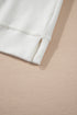 Textured Bowknot Pattern Corded Drop Shoulder Top