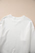 Textured Bowknot Pattern Corded Drop Shoulder Top