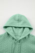 Textured Braided Pattern Relaxed Fit Pullover Hoodie
