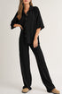 Textured Button Down Shirt And Casual Pant Sets