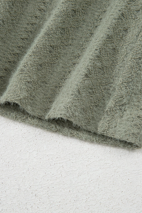 Textured Button Front Flutter Sleeve Top