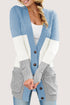 Textured Cable Knit Button Front Long Cardigan