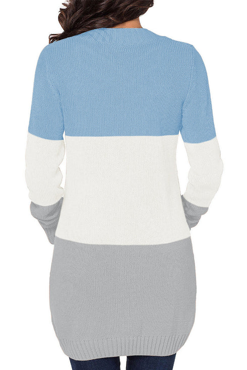 Textured Cable Knit Button Front Long Cardigan
