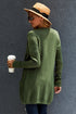 Textured Cable Knit Button Front Long Cardigan