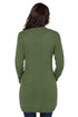 Textured Cable Knit Button Front Long Cardigan