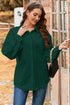 Textured Cable Knit Long Sleeve Button Down Shirt