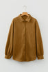 Textured Cable Knit Long Sleeve Button Down Shirt