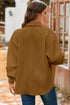 Textured Cable Knit Long Sleeve Button Down Shirt