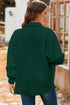 Textured Cable Knit Long Sleeve Button Down Shirt