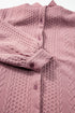 Textured Cable Knit Long Sleeve Button Down Shirt