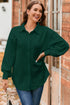Textured Cable Knit Long Sleeve Button Down Shirt