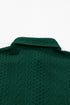Textured Cable Knit Long Sleeve Button Down Shirt