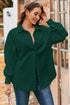 Textured Cable Knit Long Sleeve Button Down Shirt