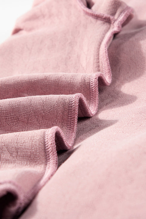 Textured Cable Knit Long Sleeve Button Down Shirt