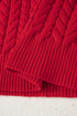 Textured Cable Knit Mock Neck Pullover Sweater
