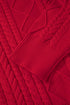 Textured Cable Knit Mock Neck Pullover Sweater