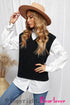 Textured Cable Knit V Neck Sweater Vest