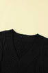Textured Cable Knit V Neck Sweater Vest