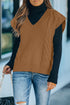 Textured Cable Knit V Neck Sweater Vest
