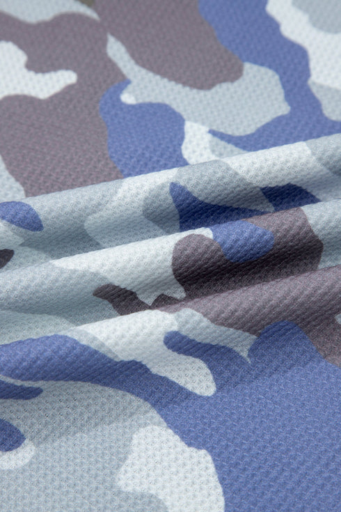 Textured Camouflage Print Western Style Tee