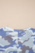 Textured Camouflage Print Western Style Tee