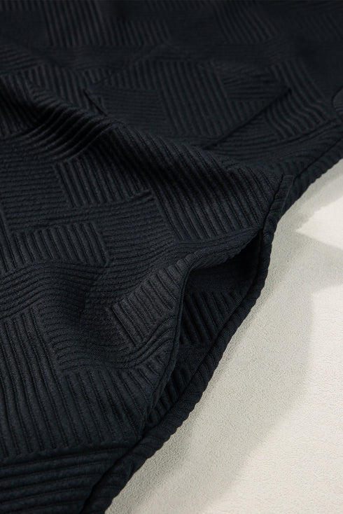 Textured Cap Sleeve T Shirt Dress