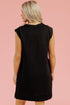 Textured Cap Sleeve T-shirt Shift Mini Dress